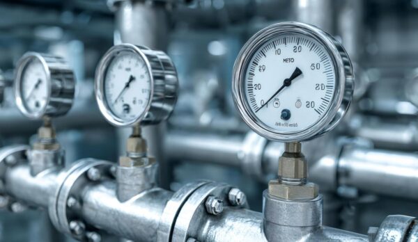 industrial-pressure-gauges-measuring-fluid-in-steel-pipelines-photo